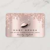 Makeup Artist Eyebrows Lashes Pink Rose Brows Visitenkarte (Vorderseite)