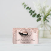 Makeup Artist Eyebrows Lashes Pink Rose Brows Visitenkarte (Stehend Vorderseite)