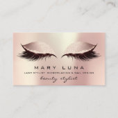 Makeup Artist Eyebrows Lashes Rose Gold Visitenkarte (Vorderseite)