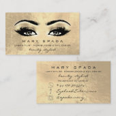 Makeup Artist Eyebrows Lashes Visitenkarte (Vorne/Hinten)