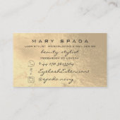 Makeup Artist Eyebrows Lashes Visitenkarte (Rückseite)