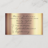 Makeup Artist Eyebrows Lashes Visitenkarte (Rückseite)