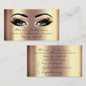 Makeup Artist Eyebrows Lashes Visitenkarte (Vorne/Hinten)