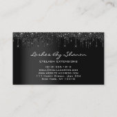 Makeup Artist Eyelash Black Tropfens Beruflich Visitenkarte (Rückseite)