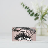 Makeup Artist Eyelash Brows QR-Code Logo-Rose Visitenkarte (Stehend Vorderseite)