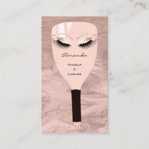 Makeup Artist Eyelash Extension Haar Marmor Rose Visitenkarte