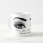 Makeup Artist Eyelash Extension Studio Grau Eye Kaffeetasse (Vorderseite Links)