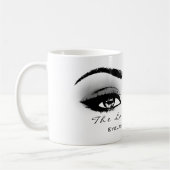 Makeup Artist Eyelash Extension Studio Grau Eye Kaffeetasse (Links)