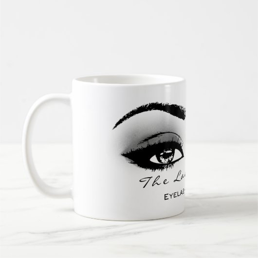 Makeup Artist Eyelash Extension Studio Grau Eye Kaffeetasse (Links)