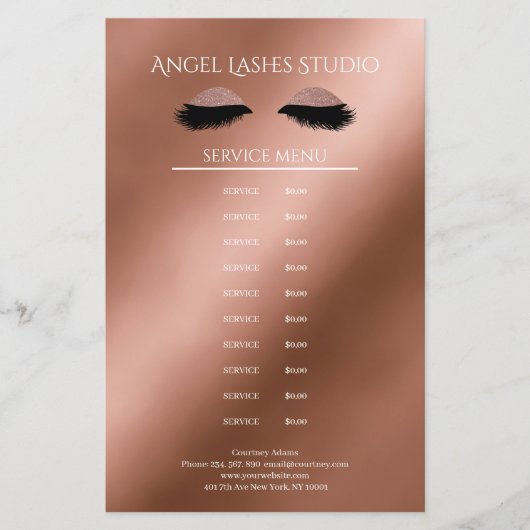 Makeup Artist Eyelash Extensions beidseitig Flyer (Vorne)