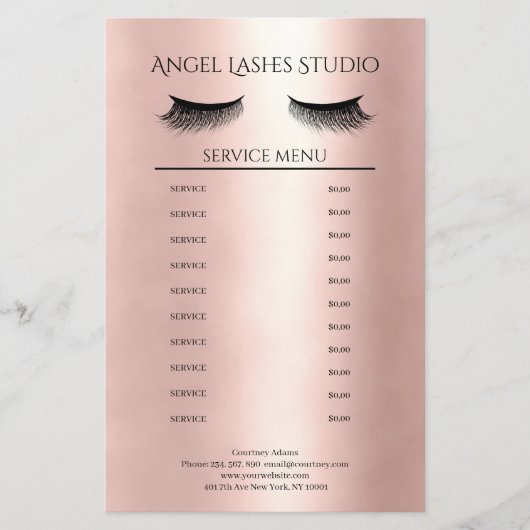 Makeup Artist Eyelash Extensions, Flyer (Vorne)
