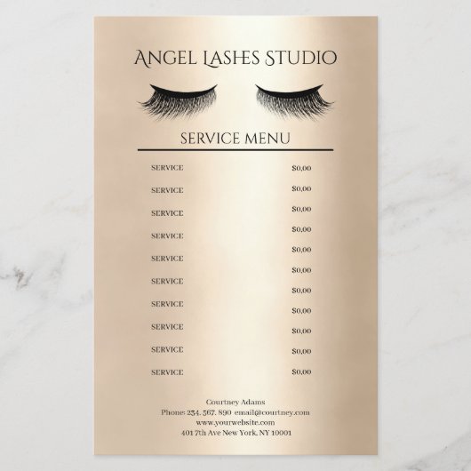 Makeup Artist Eyelash Extensions, Flyer (Vorne)