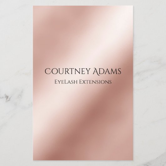 Makeup Artist Eyelash Extensions Flyer (Hinten)