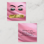 Makeup Artist Eyelash Extensions Lashes Brows Quadratische Visitenkarte (Vorne/Hinten)