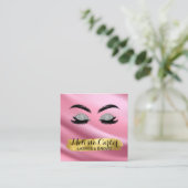 Makeup Artist Eyelash Extensions Lashes Brows Quadratische Visitenkarte (Stehend Vorderseite)