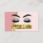 Makeup Artist Eyelash Extensions Lashes Brows Visitenkarte (Vorderseite)