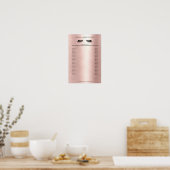 Makeup Artist Eyelash Extensions Preisliste Poster (Küche)