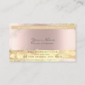 Makeup Artist Eyelash Glam Glitzer Rose Gold Visitenkarte (Rückseite)