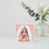 Makeup Artist Eyelash Haar Brows Lipno Quadratische Visitenkarte (Stehend Vorderseite)