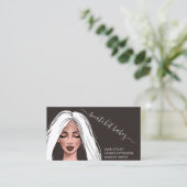 Makeup Artist Eyelash Hair Brows QR Code Black Visitenkarte (Stehend Vorderseite)
