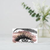 Makeup Artist Eyelash Hair Brows QR Code Paint Visitenkarte (Stehend Vorderseite)