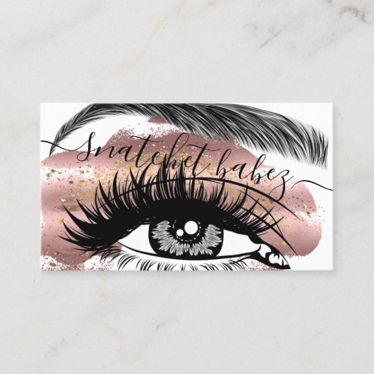 Makeup Artist Eyelash Hair Brows QR Code Paint Visitenkarte (Vorderseite)