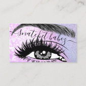 Makeup Artist Eyelash Hair Brows QR Code Rosa Visitenkarte (Vorderseite)