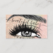 Makeup Artist Eyelash Hair Brows QR Logo Rose Visitenkarte (Vorderseite)