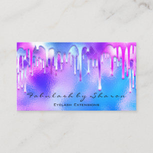 Makeup Artist Eyelash Holograph Tropfen Mermaid Visitenkarte