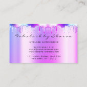 Makeup Artist Eyelash Holograph Tropfen Tropfen Pi Visitenkarte (Rückseite)