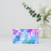 Makeup Artist Eyelash Holograph Tropfens Ozean Visitenkarte (Stehend Vorderseite)