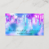 Makeup Artist Eyelash Holograph Tropfens Ozean Visitenkarte (Vorderseite)