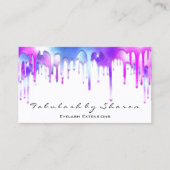 Makeup Artist Eyelash Holograph Tropfens White Visitenkarte (Vorderseite)