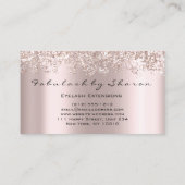 Makeup Artist Eyelash Lash Gray Rose Confetti Rose Visitenkarte (Rückseite)