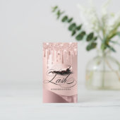 Makeup Artist Eyelash Lashes Glitzer Beauty Salon  Visitenkarte (Stehend Vorderseite)