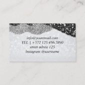 Makeup Artist Eyelash Lashes Glitzer Tropfen Marmo Visitenkarte (Rückseite)