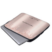 Makeup Artist Eyelash Lashes Glitzer Tropfen Rose Laptopschutzhülle (Vorne Knopf)