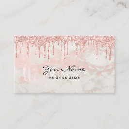 Makeup Artist Eyelash Lashes Glitzer Tropfen Rose Visitenkarte