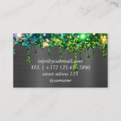 Makeup Artist Eyelash Lashes Glitzer Tropfen Rose Visitenkarte (Rückseite)