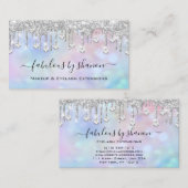 Makeup Artist Eyelash Lashes Holographic Diamond Visitenkarte (Vorne/Hinten)