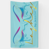 Makeup Artist Eyelash Lashes Paint Tropfen Aquamar Banner (Vertikal)