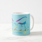 Makeup Artist Eyelash Lashes Paint Tropfen Aquamar Kaffeetasse (VorderseiteRechts)