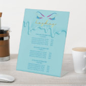 Makeup Artist Eyelash Lashes Paint Tropfen Aquamar Sockelschild (In SItu)