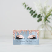 Makeup Artist Eyelash Lashes Rose Tropfen Blue Roy Visitenkarte (Stehend Vorderseite)