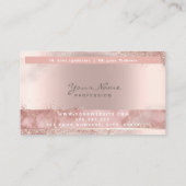 Makeup Artist Eyelash Lashes Rosegold-Skript Visitenkarte (Rückseite)