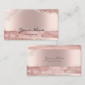 Makeup Artist Eyelash Lashes Rosegold-Skript Visitenkarte (Vorne/Hinten)