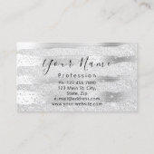 Makeup Artist Eyelash Microblading Silver Black Visitenkarte (Rückseite)