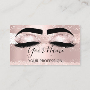 Makeup Artist Eyelash Microblading Silver Rose Visitenkarte