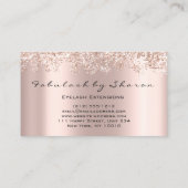 Makeup Artist Eyelash Mink Lashes Confetti Rose Visitenkarte (Rückseite)