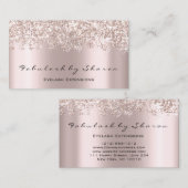 Makeup Artist Eyelash Mink Lashes Grau Rose Visitenkarte (Vorne/Hinten)